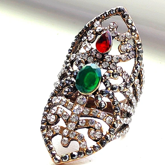 Unique Multi-Stone Ring - Picture 1 of 6